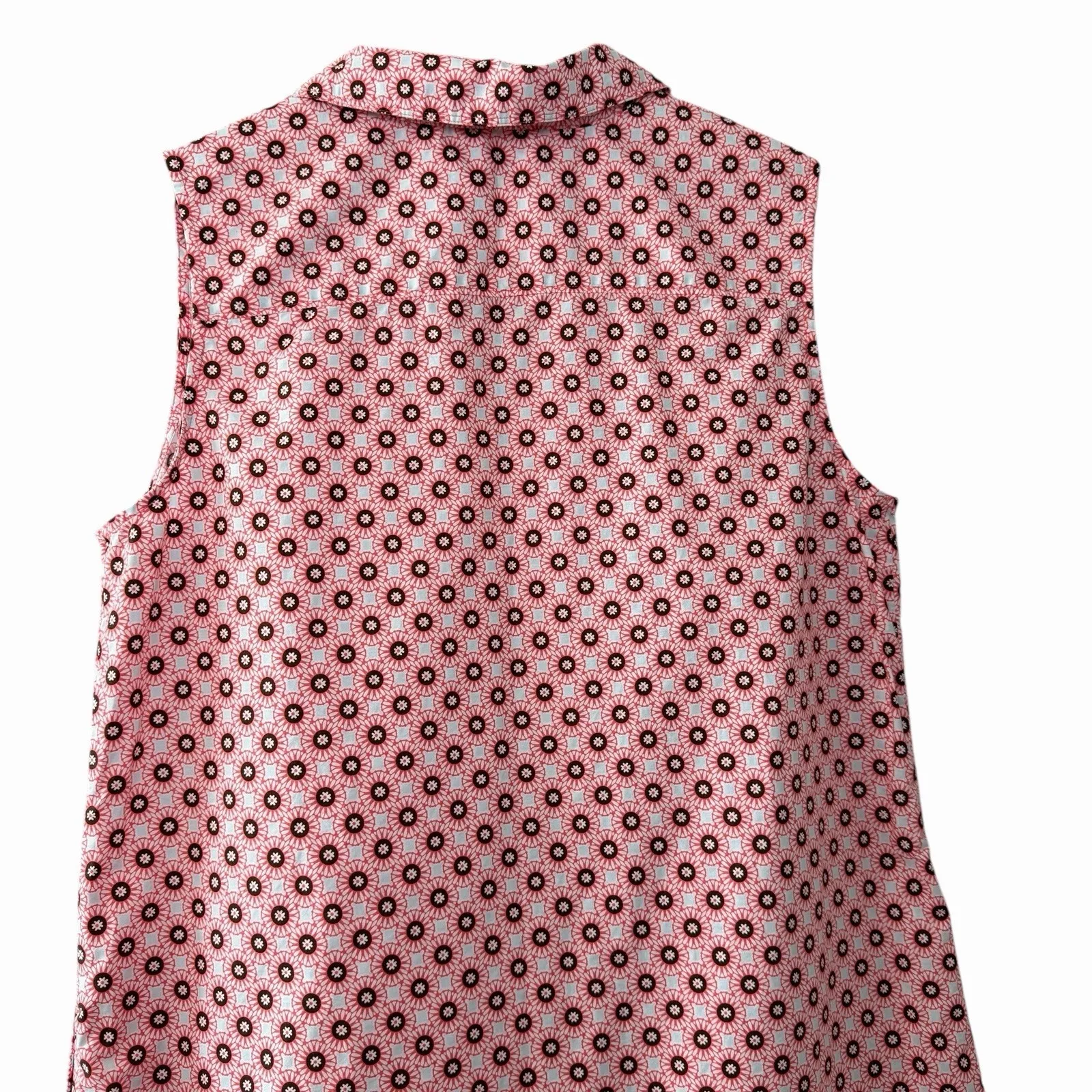 Lands' End Women's Sleeveless Cotton Poplin Dress M Lightweight Preppy Everyday - Image 11