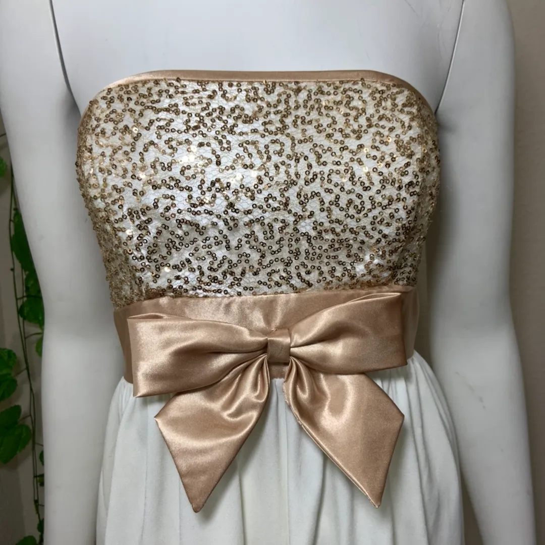 Gunne Sax  Gold Sequin Dress - Image 7