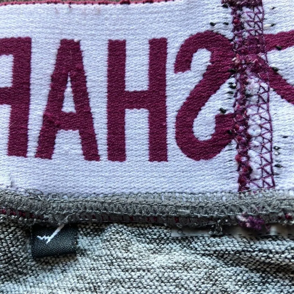 Gymshark Leggings Size Medium Gray Maroon - Image 2