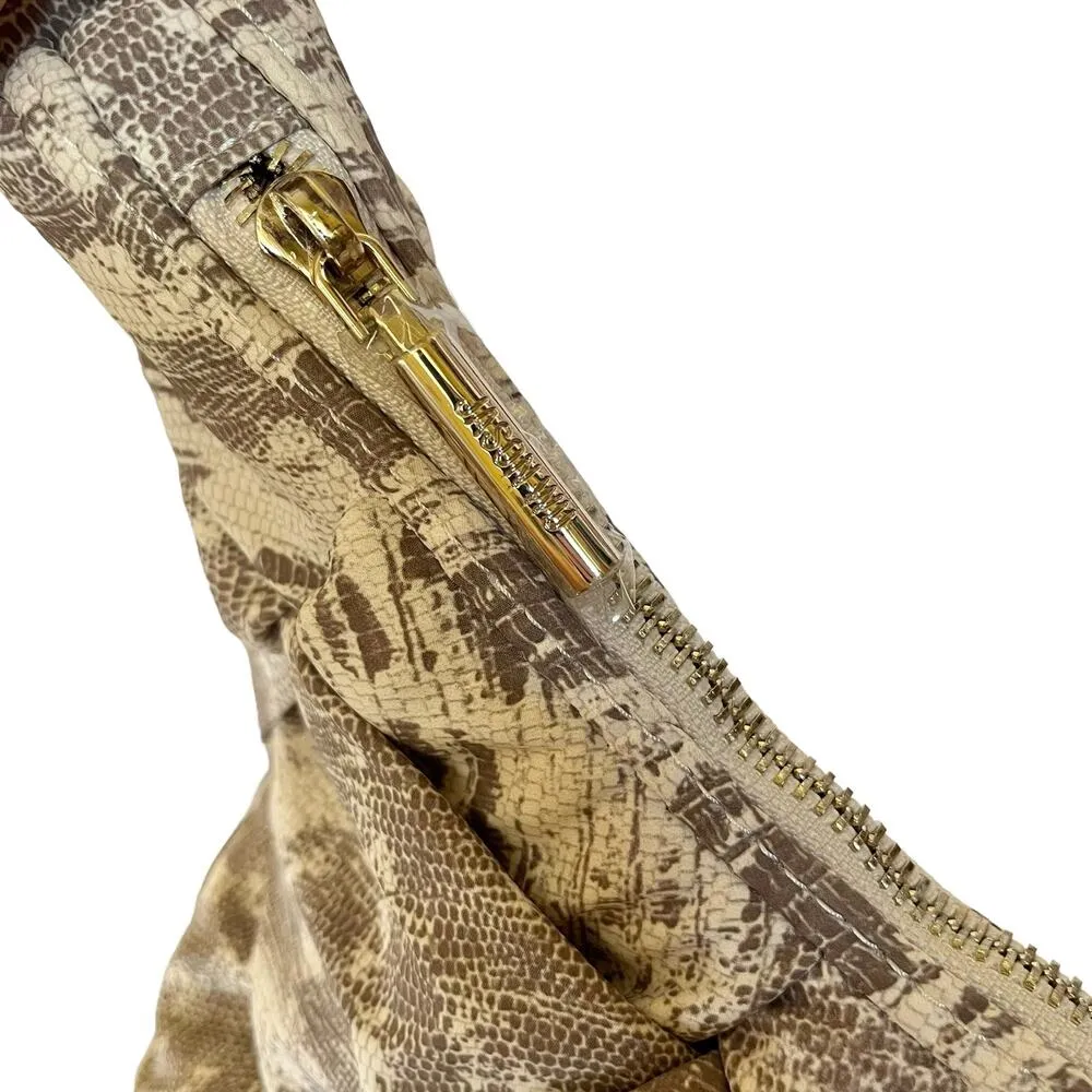 NWOT Dylan Woven Ivory Lizard Print Shoulder Bag Purse Handbag - Image 7