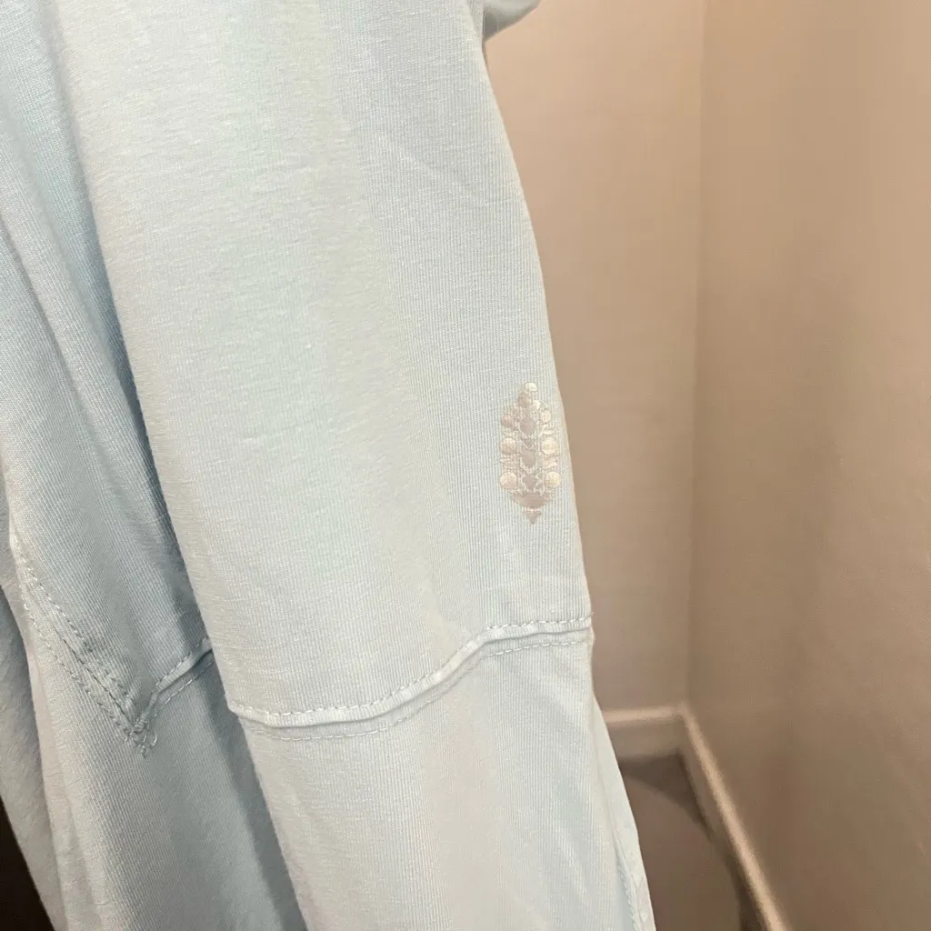 Free People Movement Hot Shot Onesie Mediterranean Hawaiian Blue Size L - Image 4