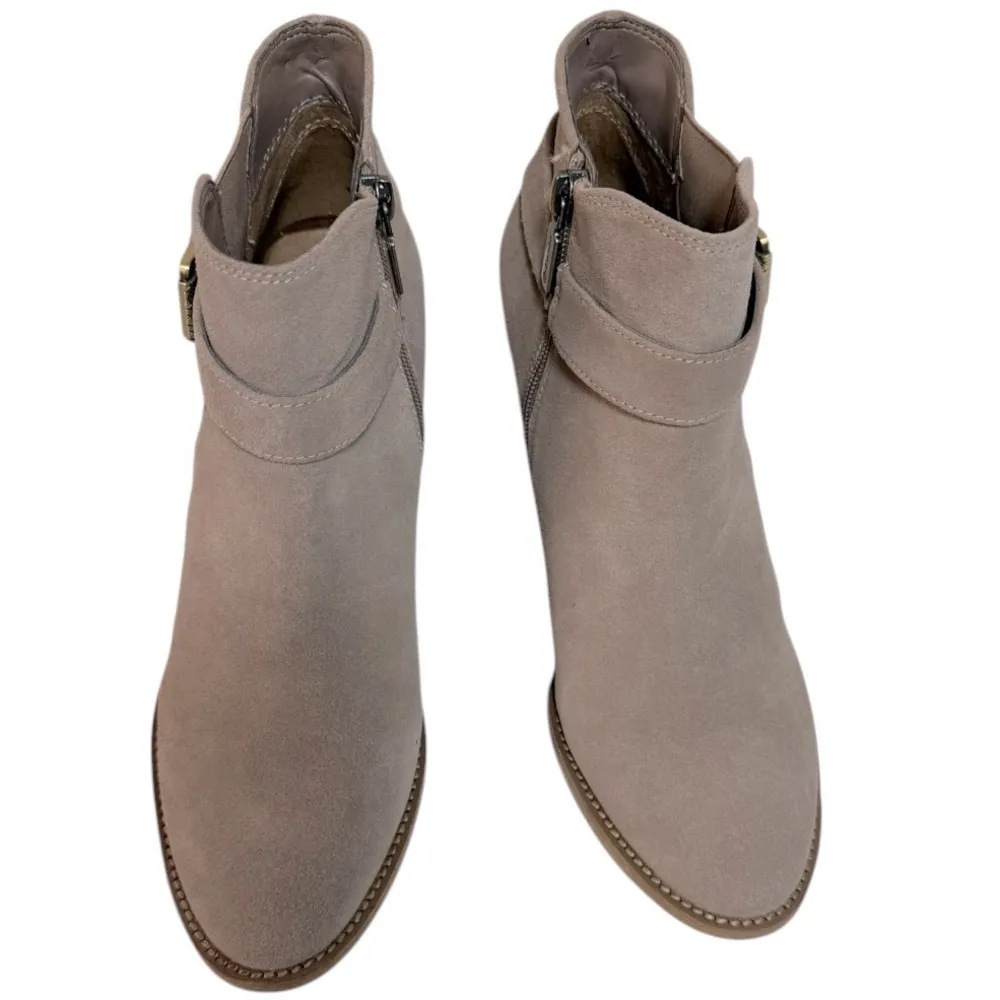 Blondo Natalia Suede Waterproof‎ Ankle Boot Bootie Tan Size 9.5 - Image 9