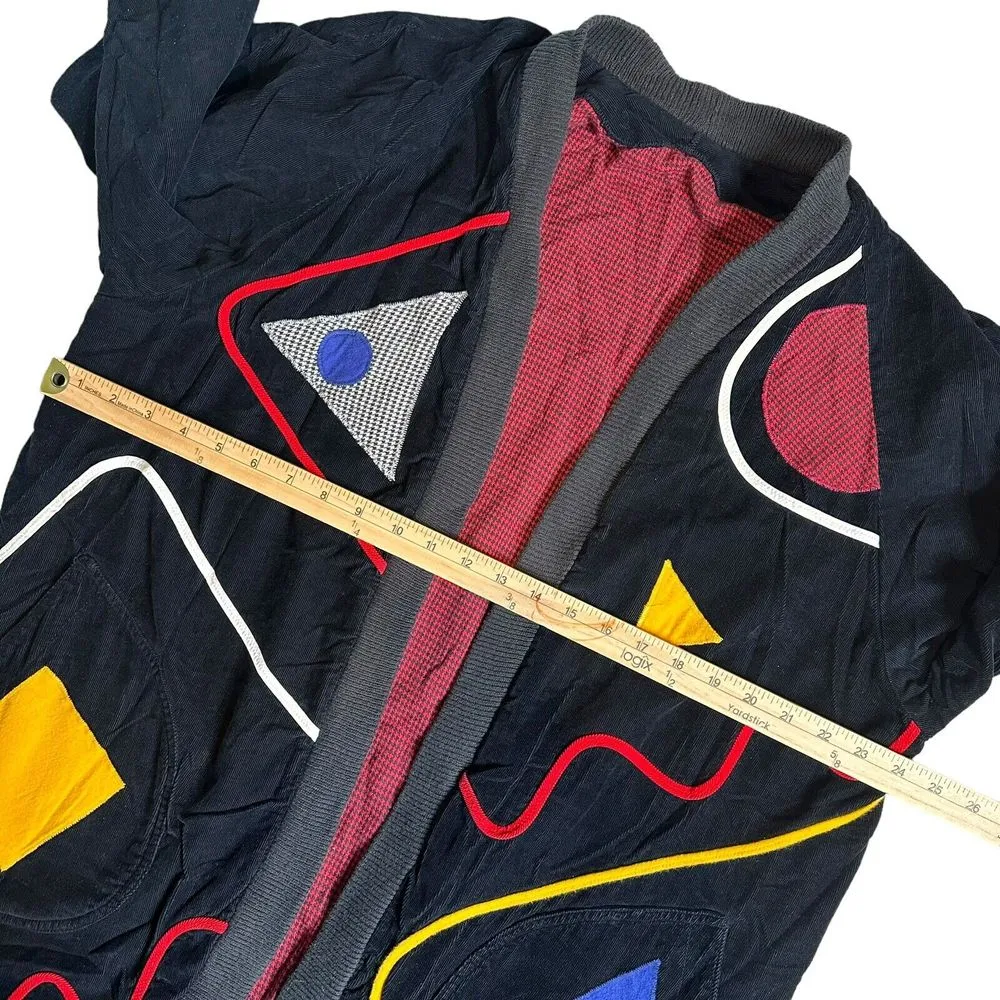 VTG Salaminder Sally Von Werlhof Reversible Jacket One Size Statement Funky Art‎ Red - Image 12