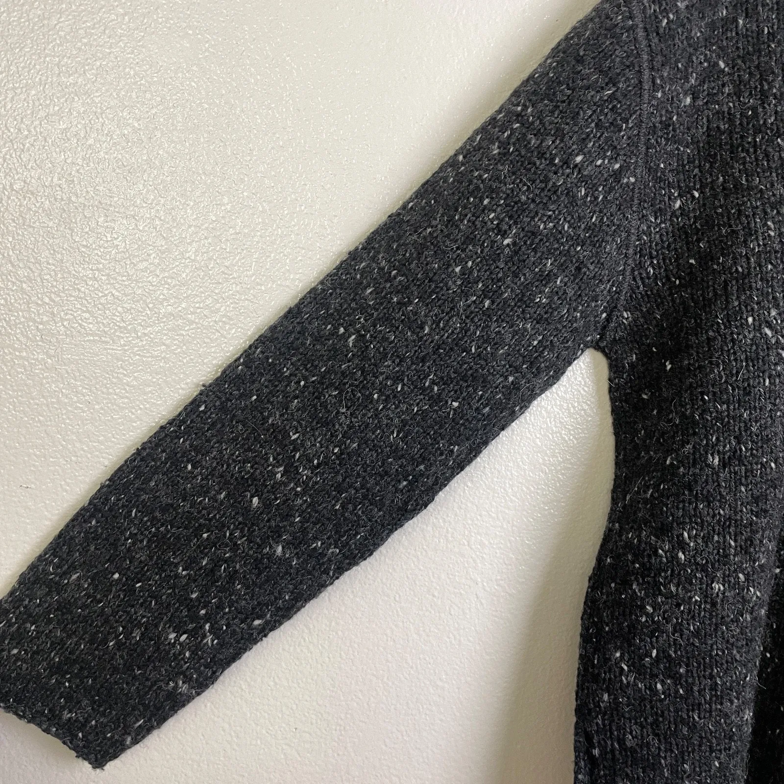 Peruvian Connection Sweater Womens Large Gray Wool Mohair Pullover Henley Button - Image 7