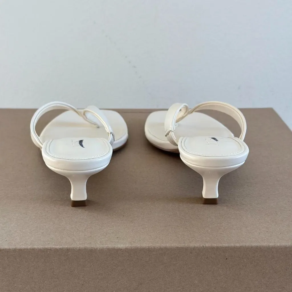 J.Crew Kitten Heel Sandals in Ivory, Size 7.5 - Image 3