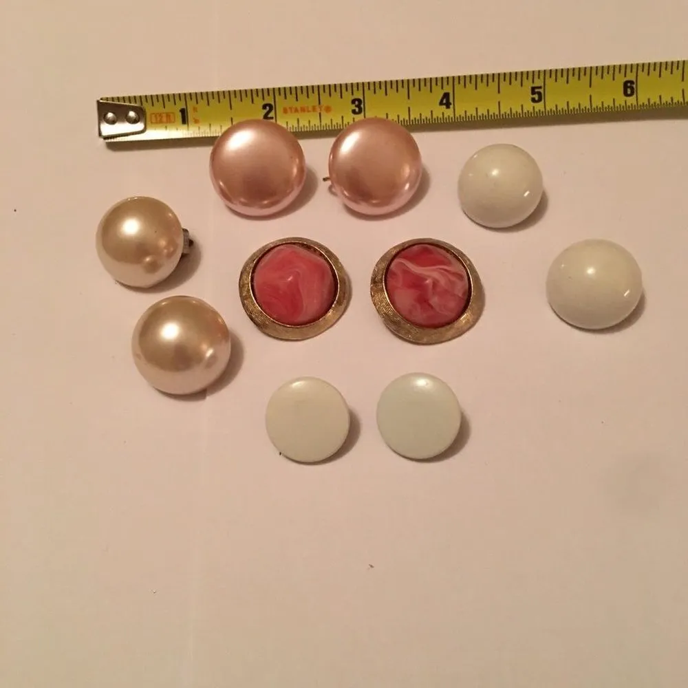 Lot Of 5 Costume Earrings Vintage - Image 6