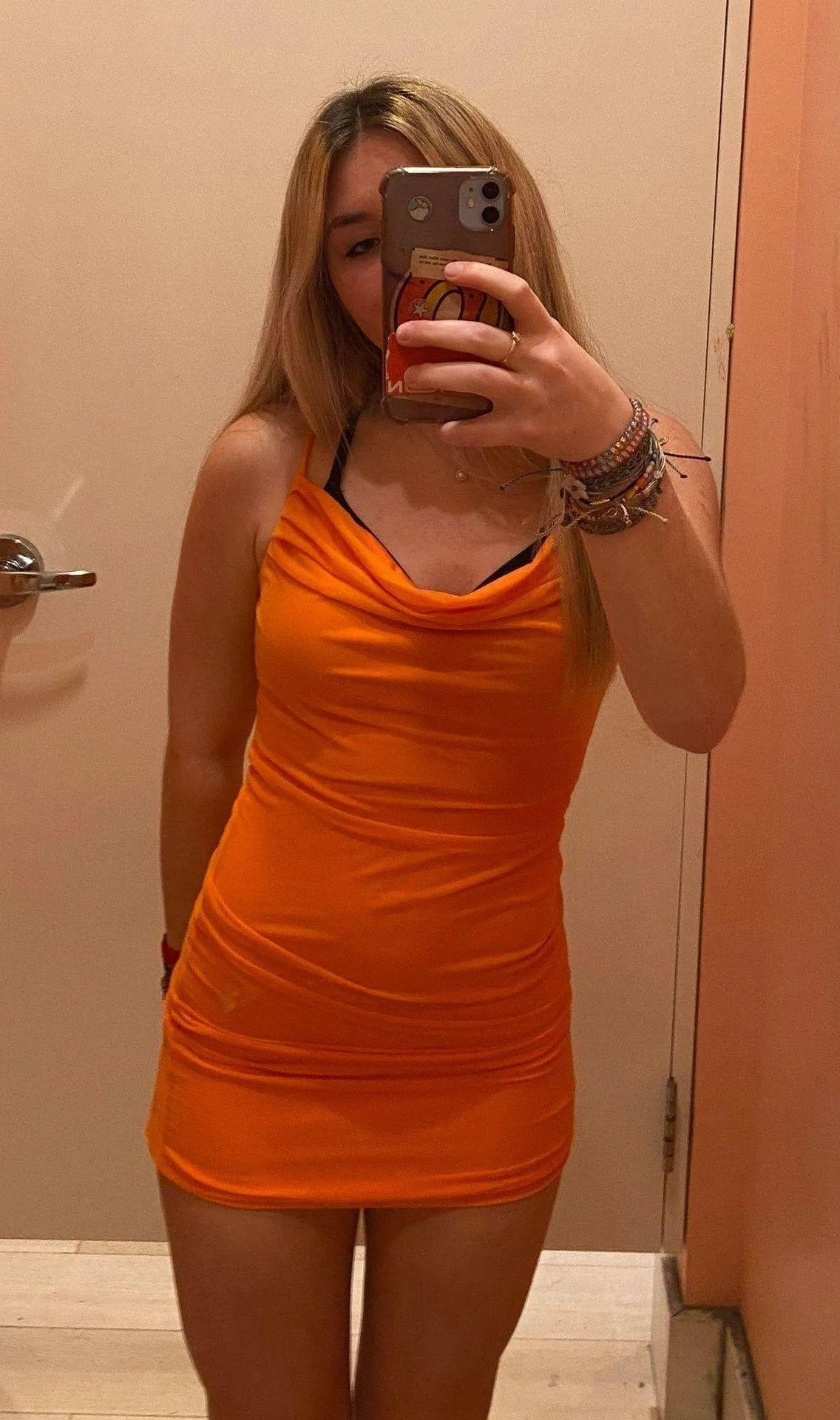 Orange  Dress - Image 2