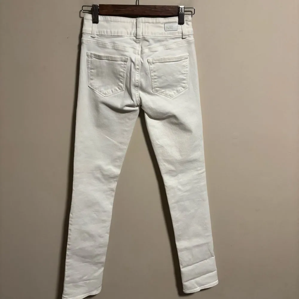 PAIGE Women’s Hidden Hills Straight Jeans in Optic White- Size 27 - Image 10