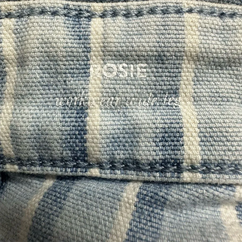 AG Adriano Goldschmied Women's Rosie High Waist Crop Wide Leg Jeans Sz 32 Stripe - Image 7