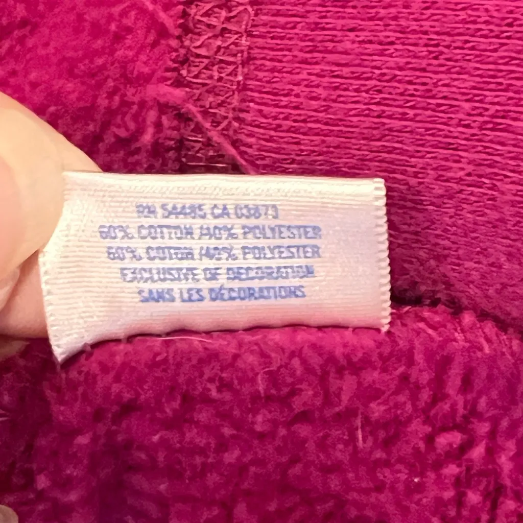 Aerie Hooded Belted Lounge Cardigan Fuchsia Pink Cotton Blend LS XL Cozy Warm - Image 5