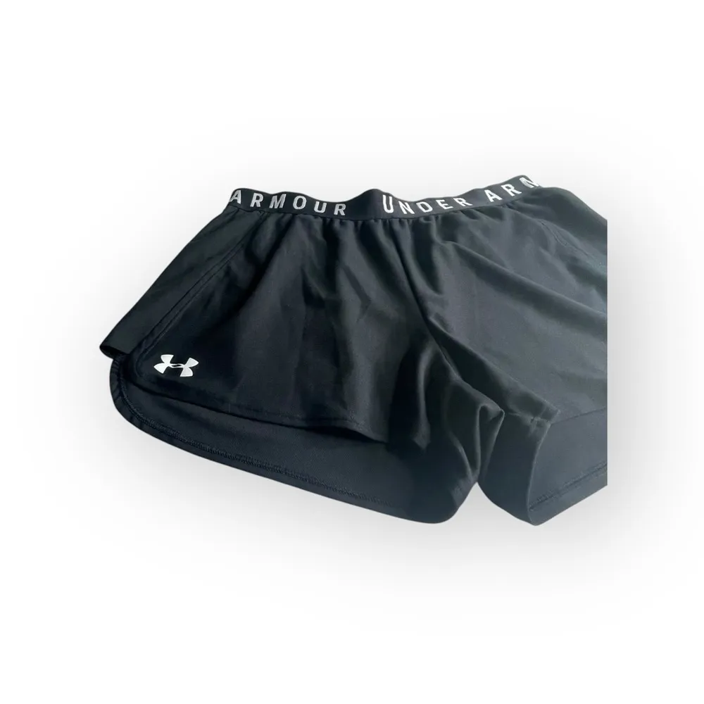 Under Armour ✪ Heat Gear Loose Logo Running Run Short Shorts ✪ Black ✪ Large - Image 4