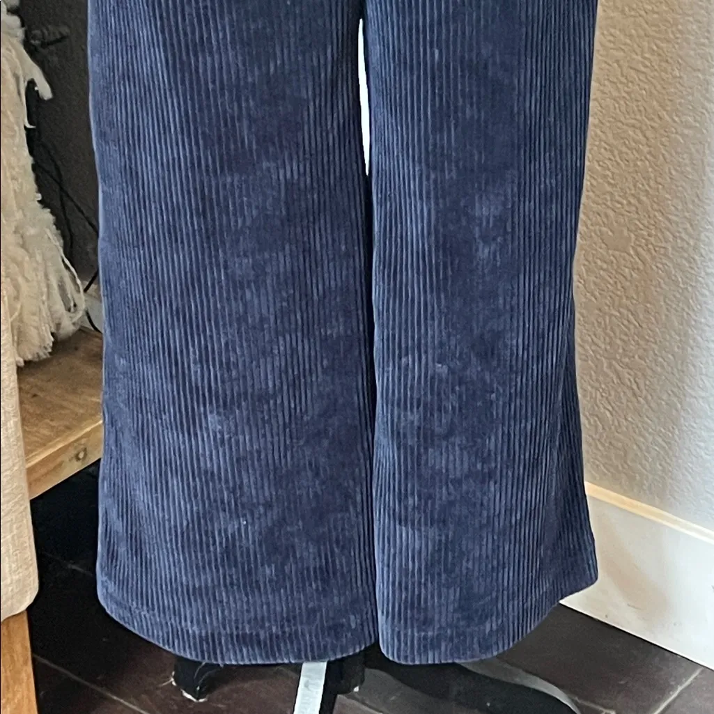 Madewell Texture & Thread Velour Corduroy Overalls Navy Blue Jumpsuit Size XS - Image 5