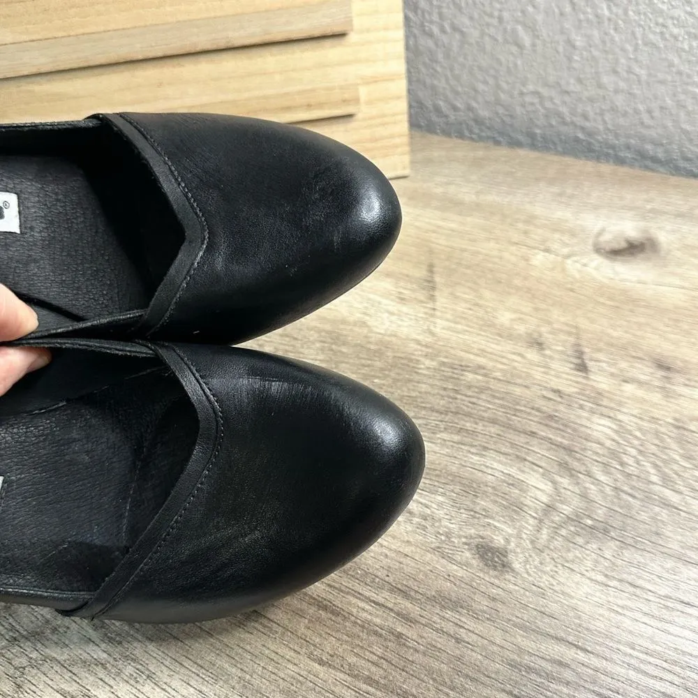 Tsubo Black Women’s 8.5 Leather Pumps Round Toe Slip On Shoes - Image 6