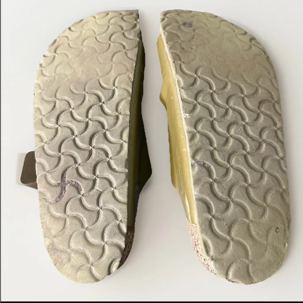 BIRKENSTOCK Arizona Big Buckle Slides Unisex Size 40 M7/W9  High Shine‎ Mud - Image 7