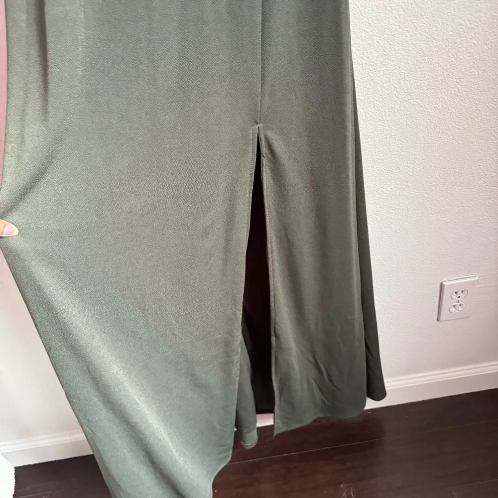Birdy Grey Benny Tie Back Maxi Dress Crepe Sea Glass Green - Image 7