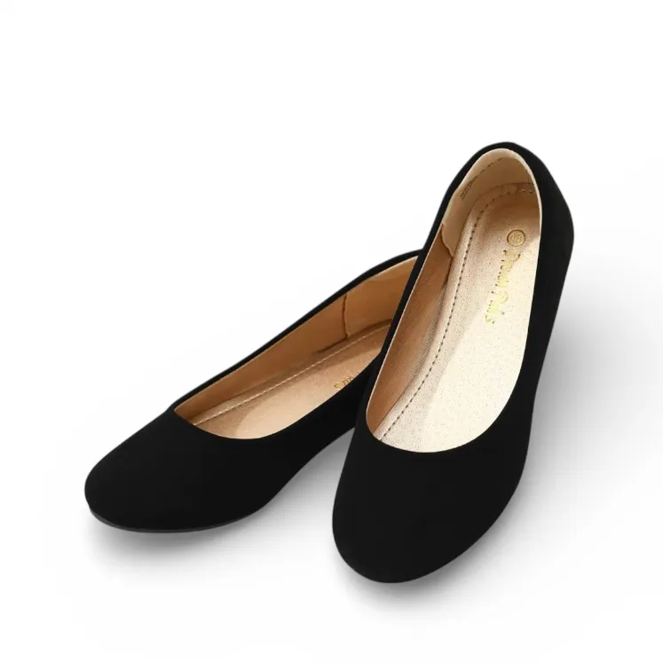 DREAM PAIRS Women’s Slip On Ballerina Flats Black Size 8.5 - Image 2