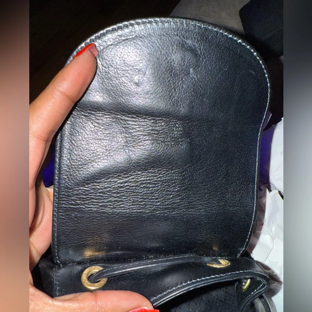 Gucci  Black Leather Bamboo Mini Backpack - Image 9