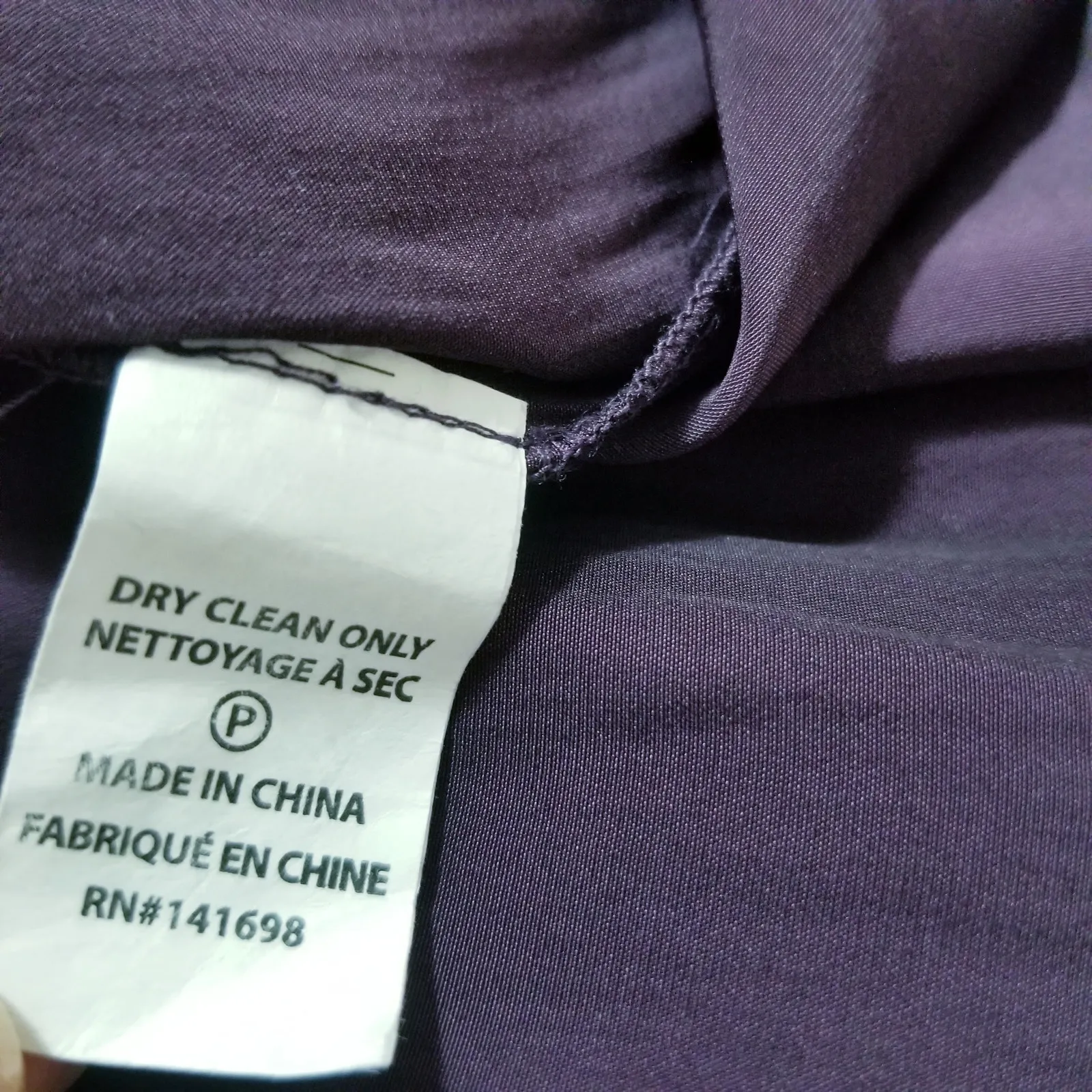 Ramy Brook New York Cold Shoulder 100% Silk Purple Blouse Long Sleeves - Image 12