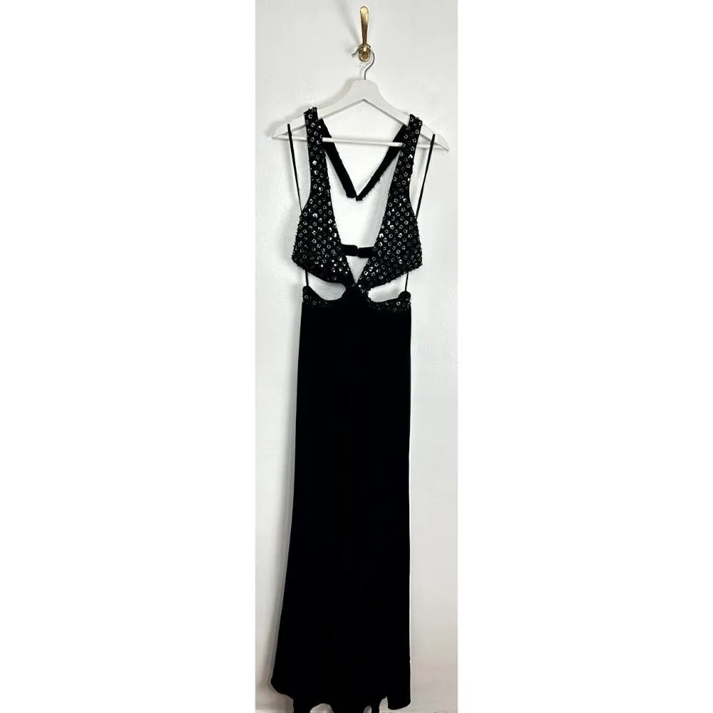 MAC DUGGAL Sequin Sheath Gown in Black Size US 6 - Image 3