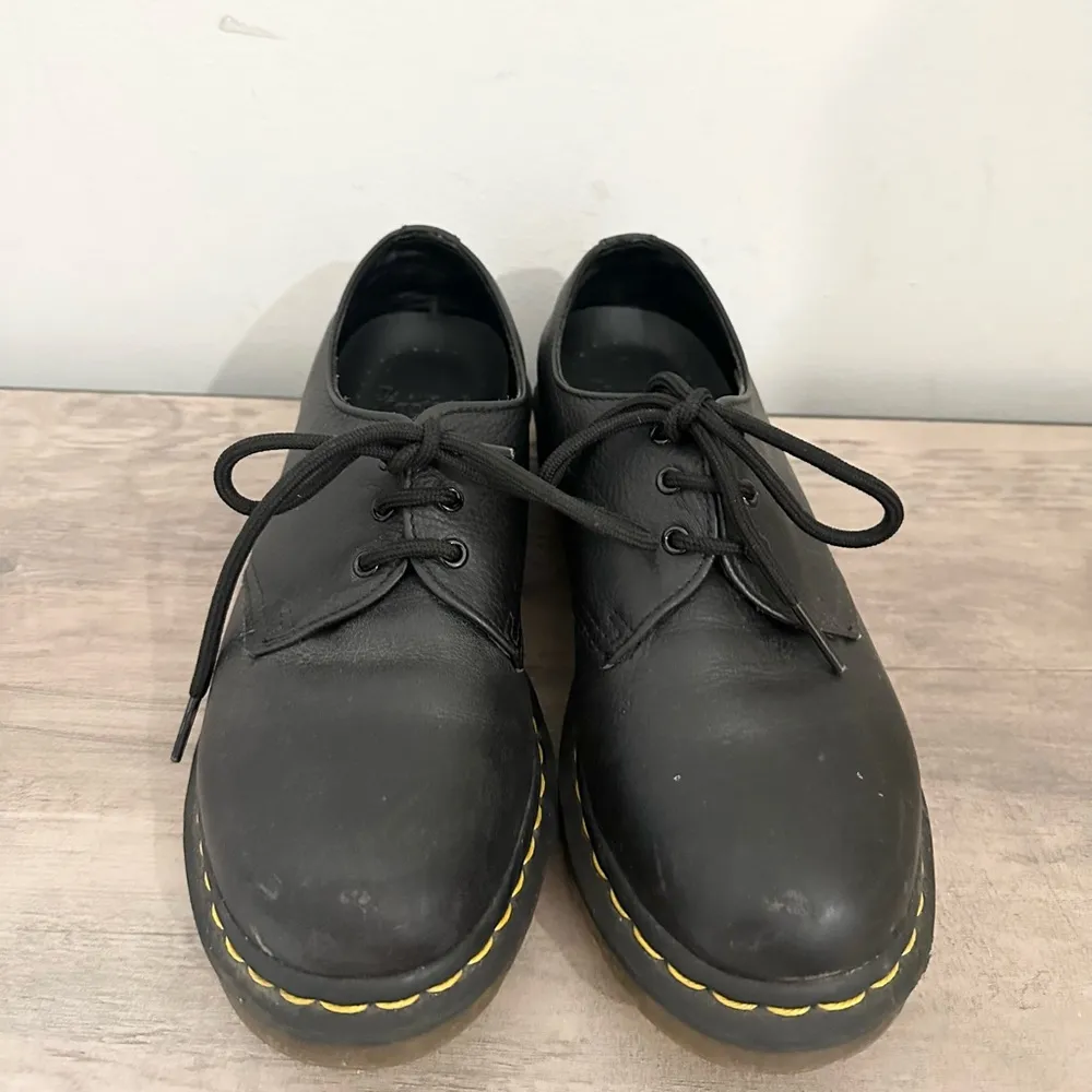 Doc Martens 1461 Virginia Leather Shoes in Black Womens Size 5 - Image 2