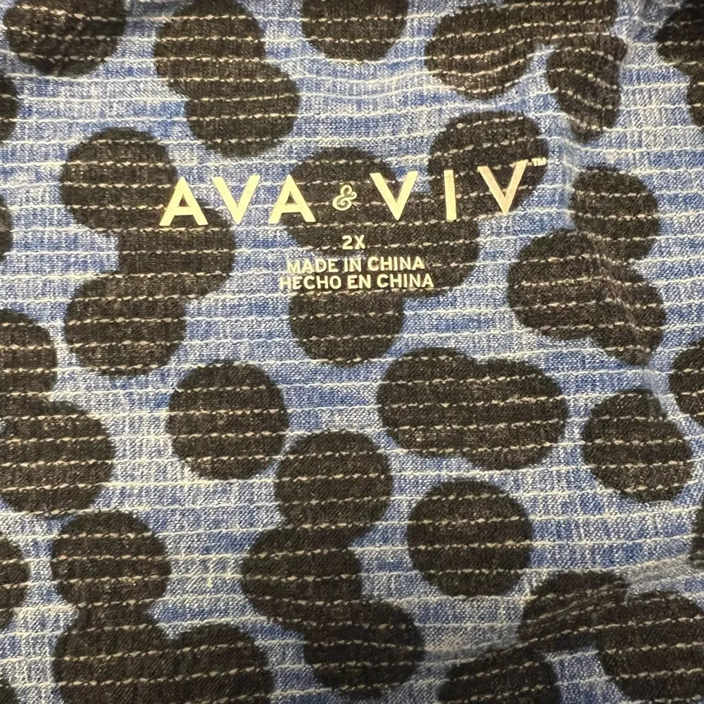 Ava & Viv Balloon Sleeve Faux Wrap Dress - Image 6