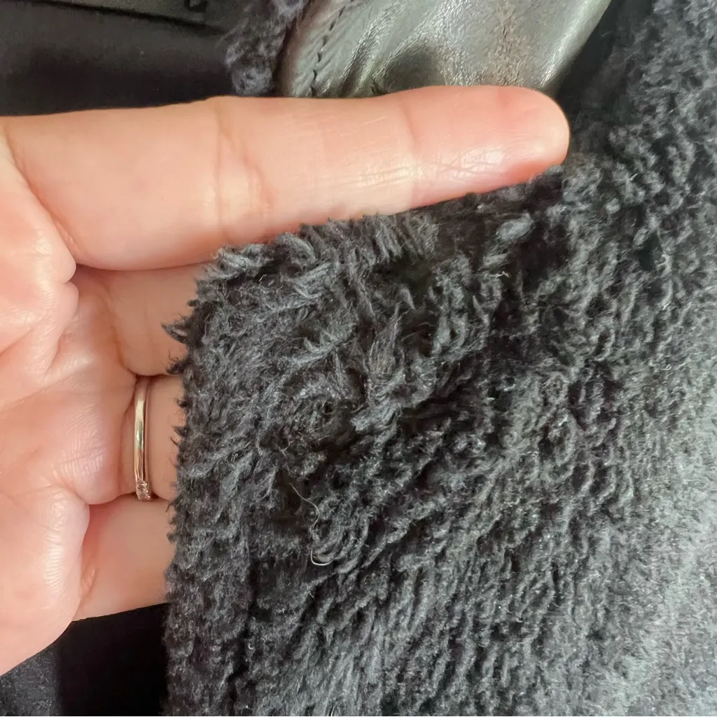 Amiri Sherpa Bomber black Jacket Sz M Size M - Image 4