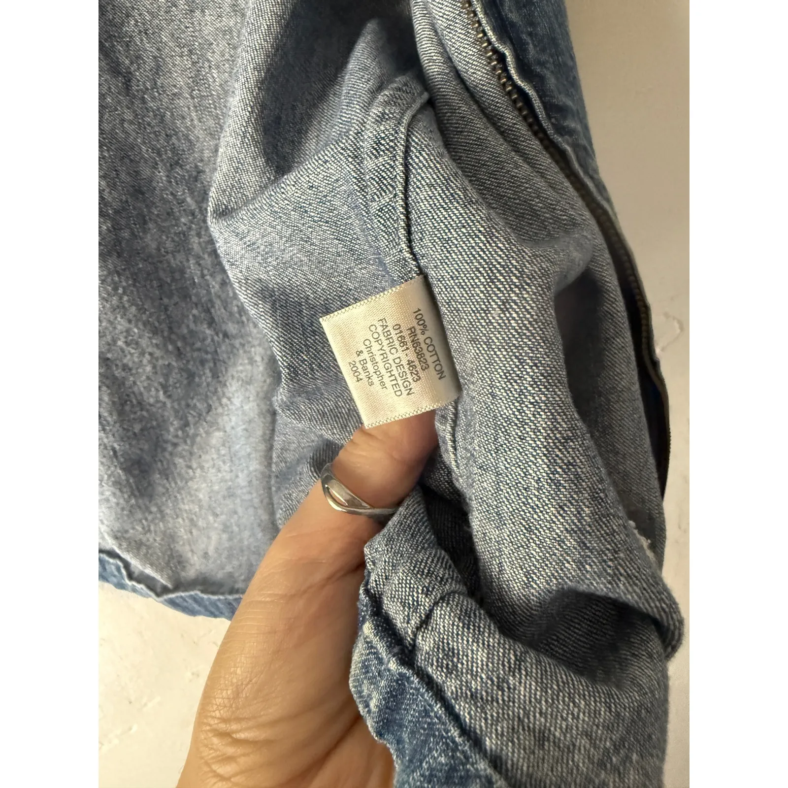 Christopher Banks Vintage 90s Denim Vest Embroidered Teddy Bears Fall Autumn  L - Image 3