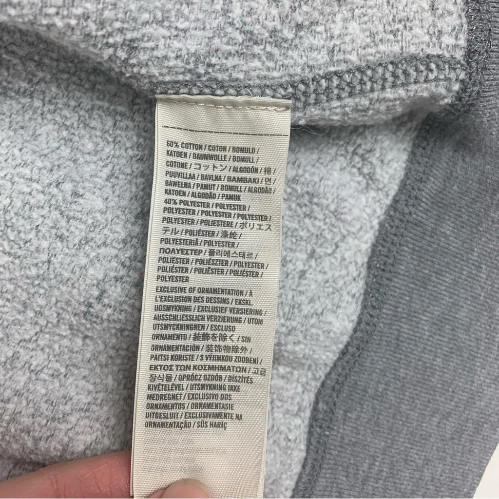 Hollister size medium gray y2k Charcoal Full-Zip Hoodie no string - Image 5