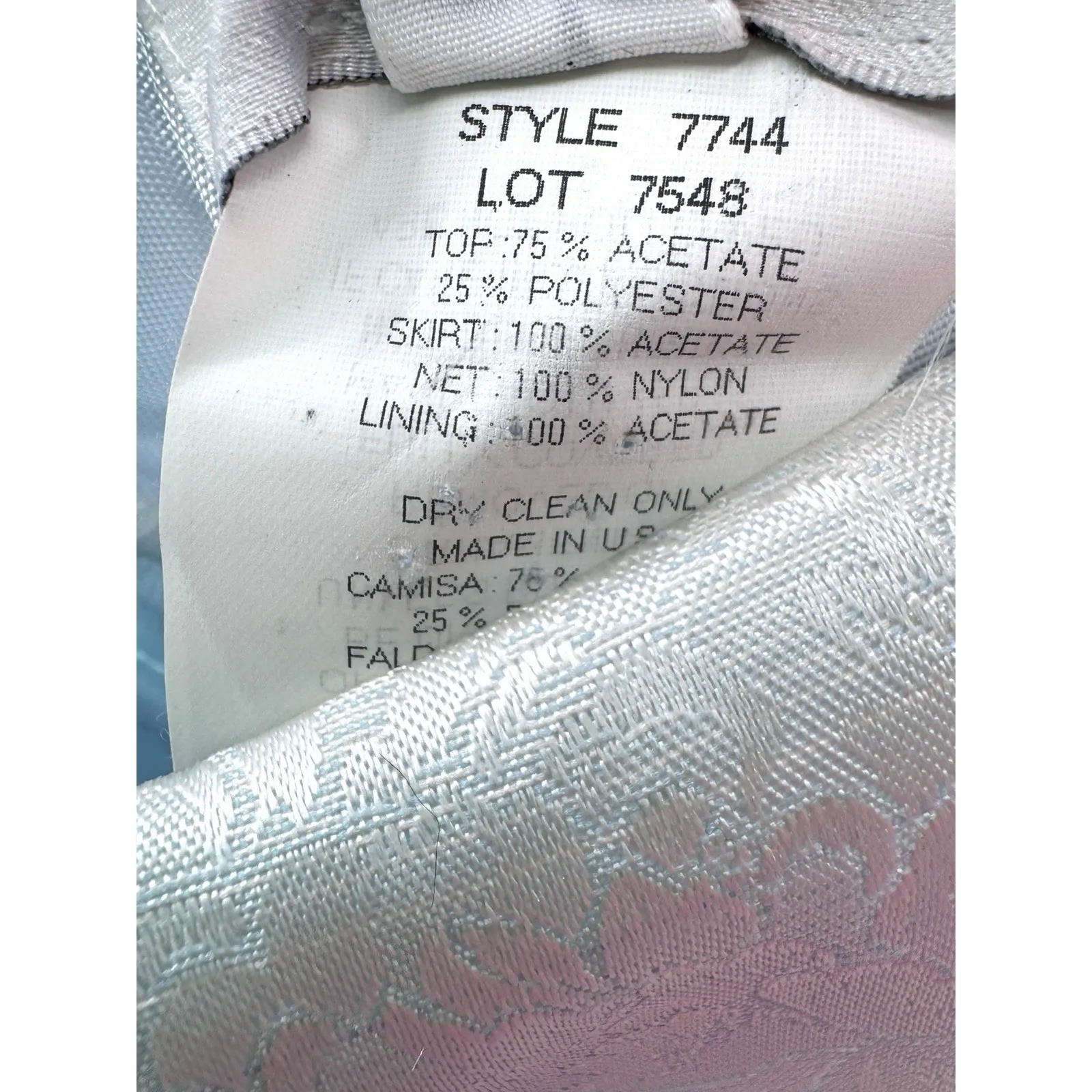 BETSY & ADAM by‎ Jaslene Blue Tulle Fit & Flare Midi Dress Size 6 Vintage Y2K - Image 6