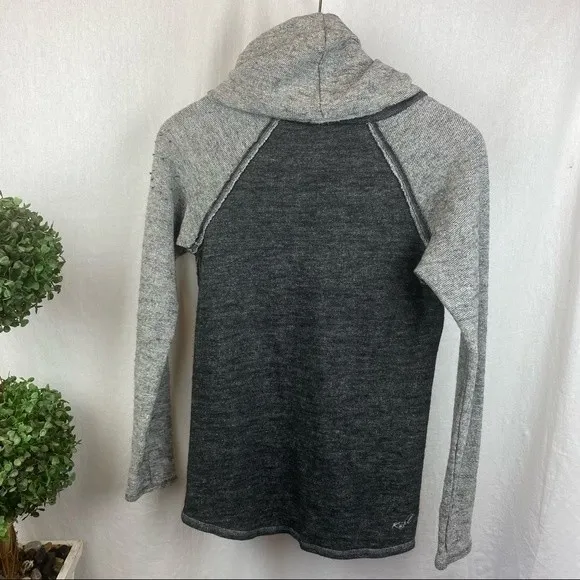 Kuhl Women's Gray Two Tone Long Sleeve Cowl Neck Knit Sweater S - Image 3