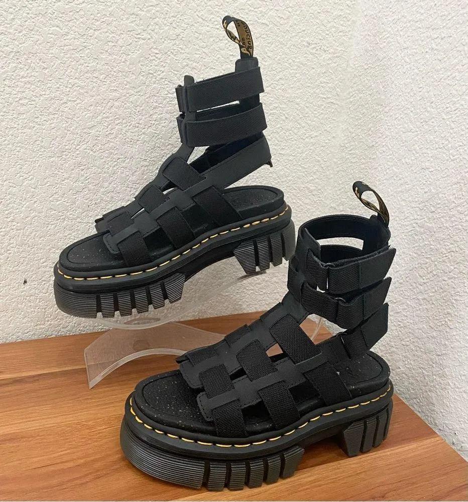 DR MARTENS Ricki Gladiator Black Platform Gladiator Sandals Size 5 US 3UK 36EU - Image 3