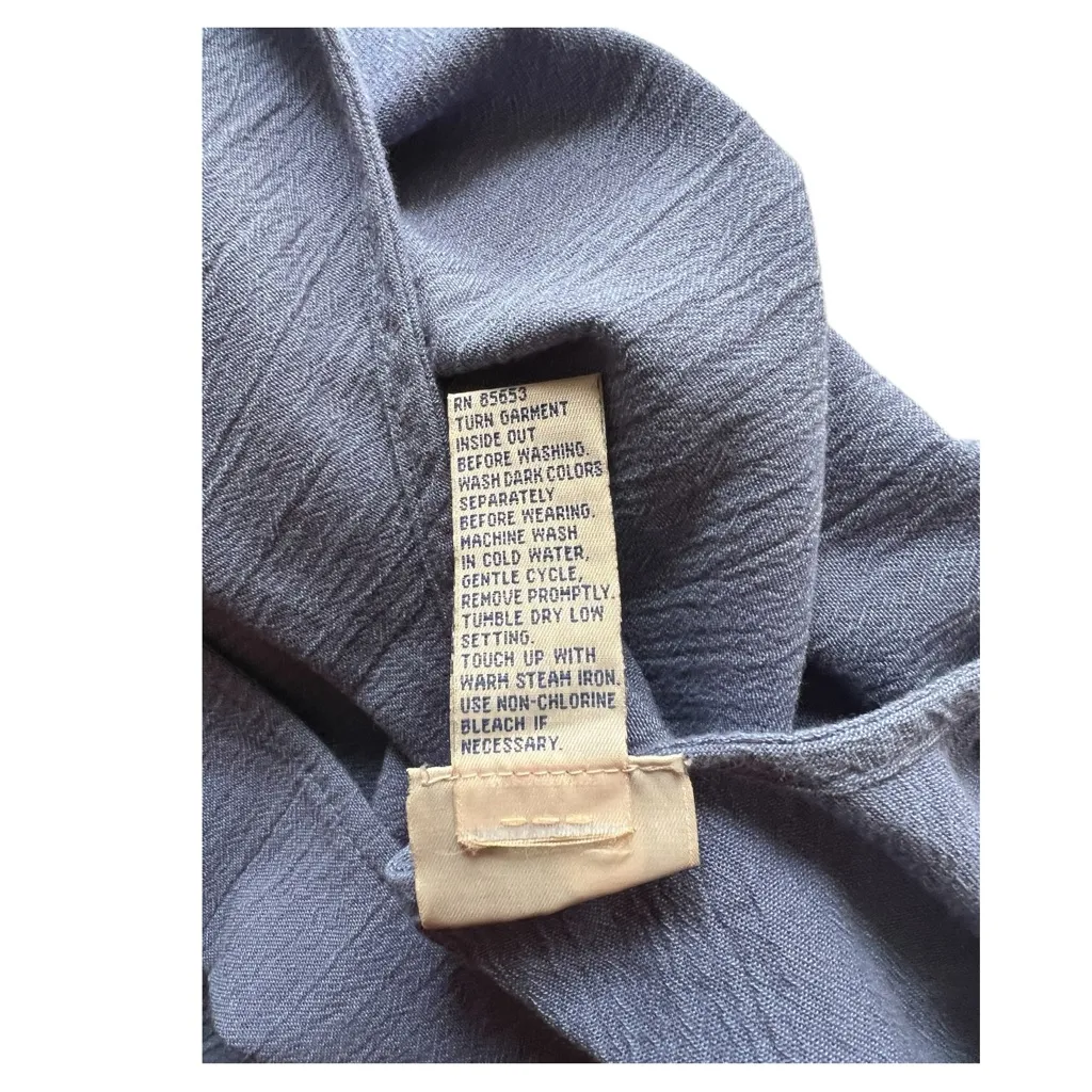 Vtg. KORET City Blues Denim Blue Cotton Blend Maxi Jumper style dress. SZ. XL. - Image 6