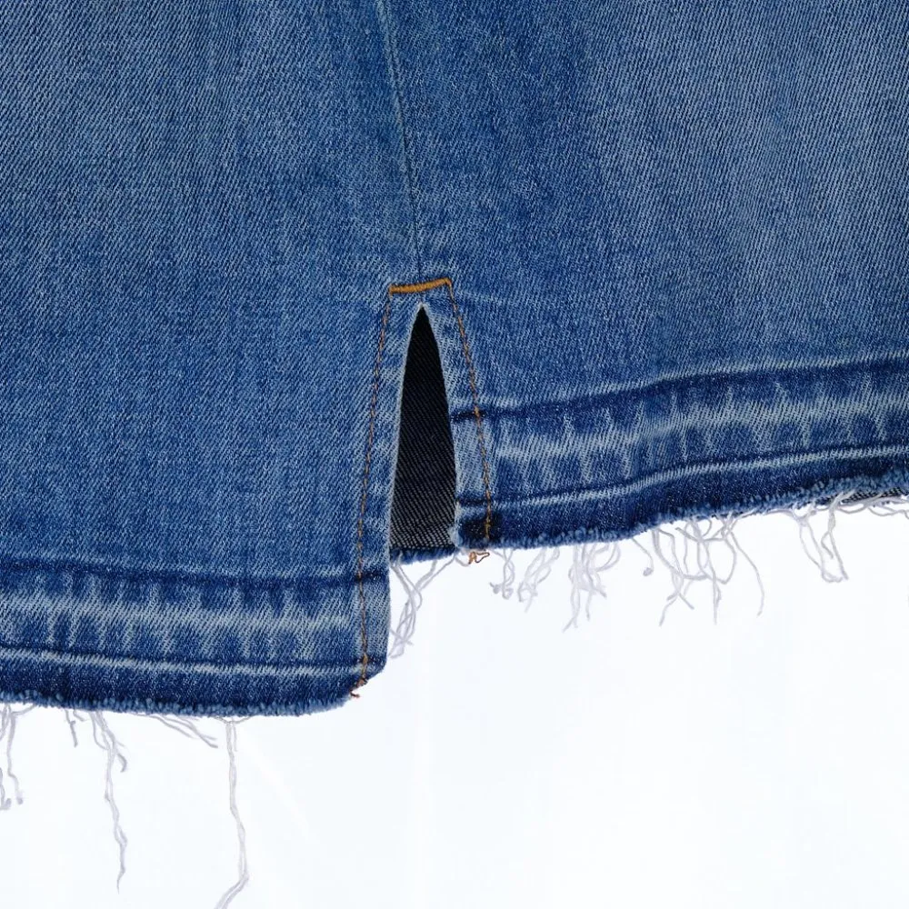 Madewell Step-Hem Jean Skirt Size 29 - Image 9