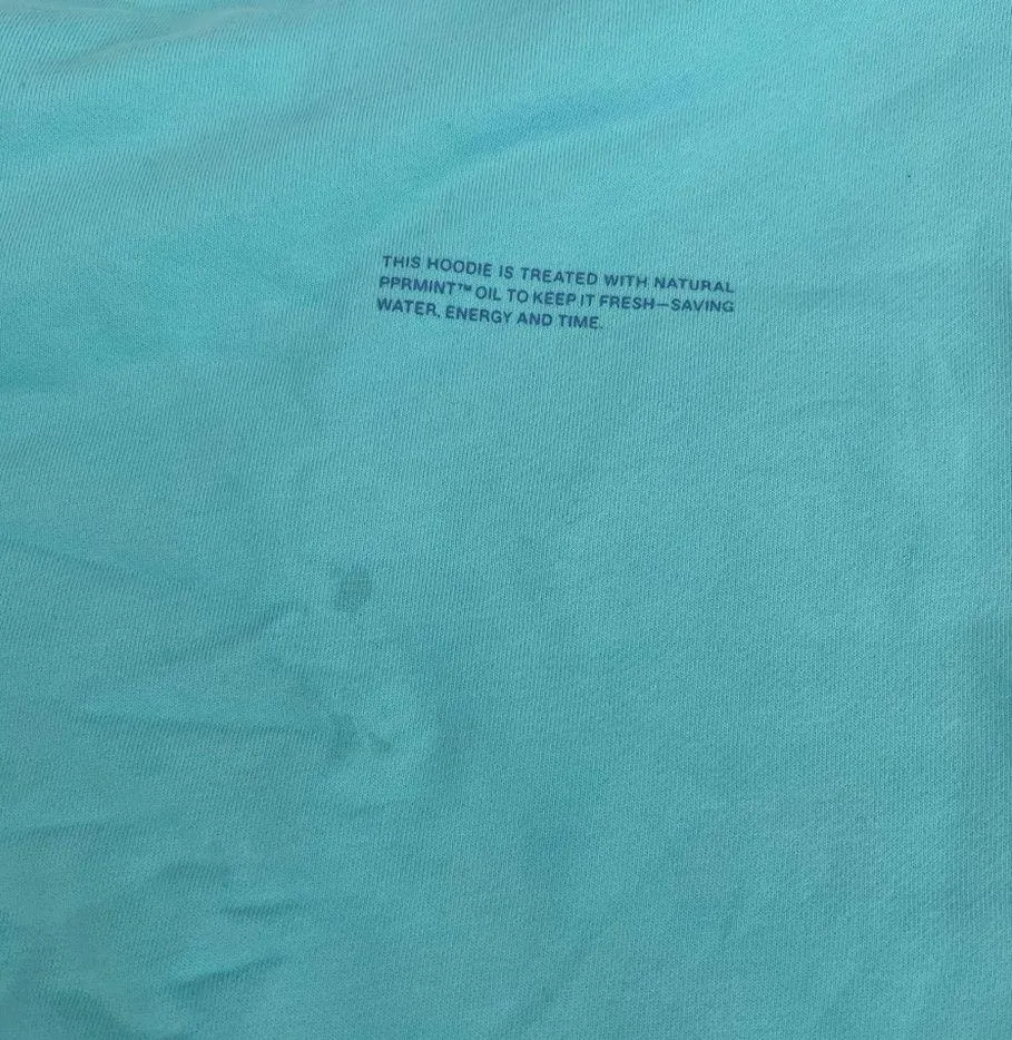 New PANGAIA 365 Heavyweight Unisex Hoodie , Light Turquoise Size M New w/Tag - Image 6
