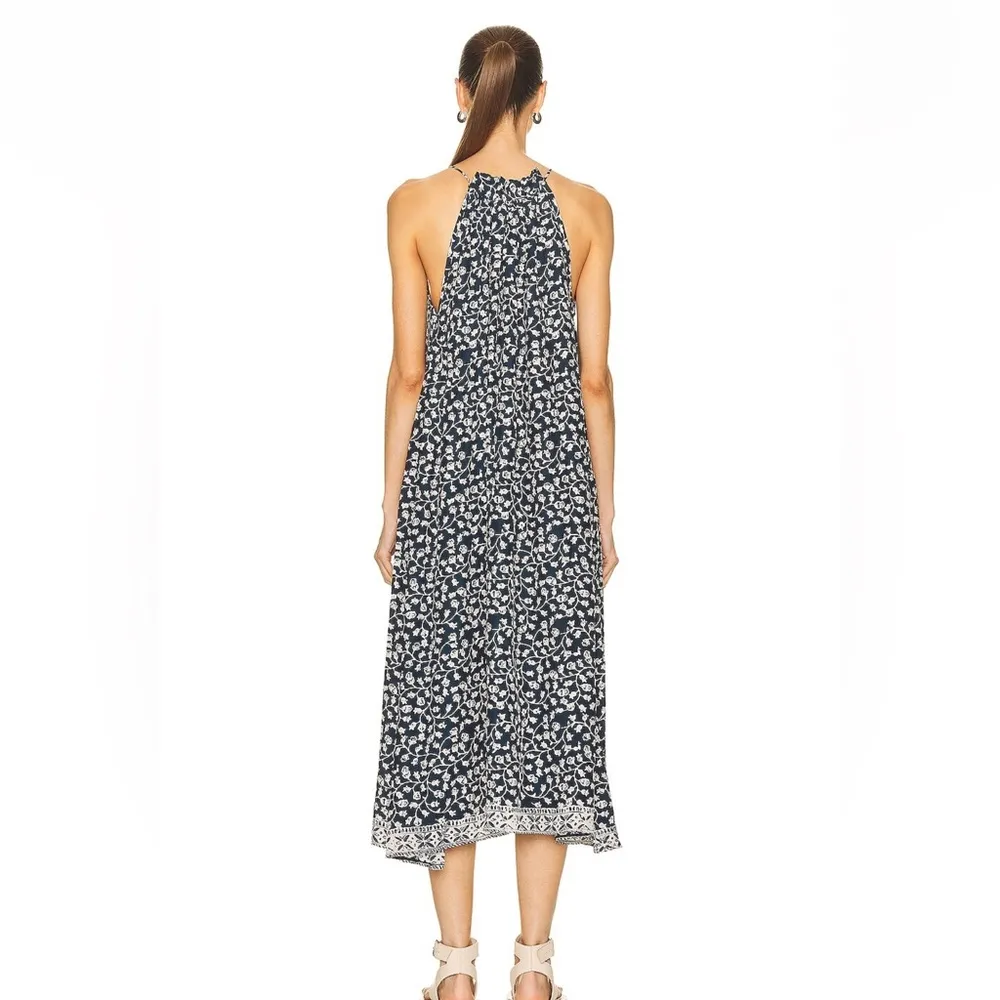 Natalie Martin Marlien Maxi Silk Dress Pomegranate Indigo - Image 2