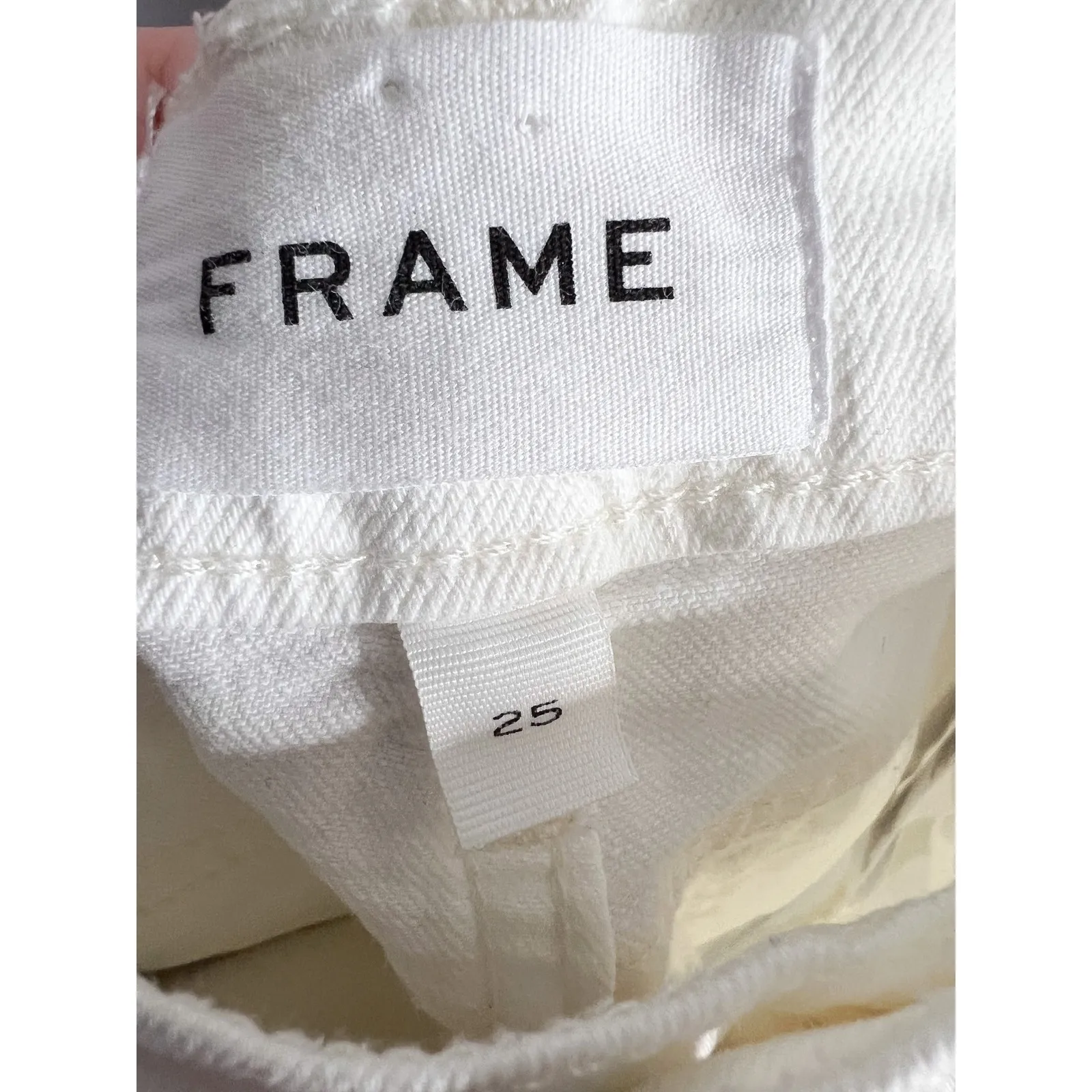 Frame Denim Le High Straight Jean Au Natural Laskey White Women's Size 25 - Image 6