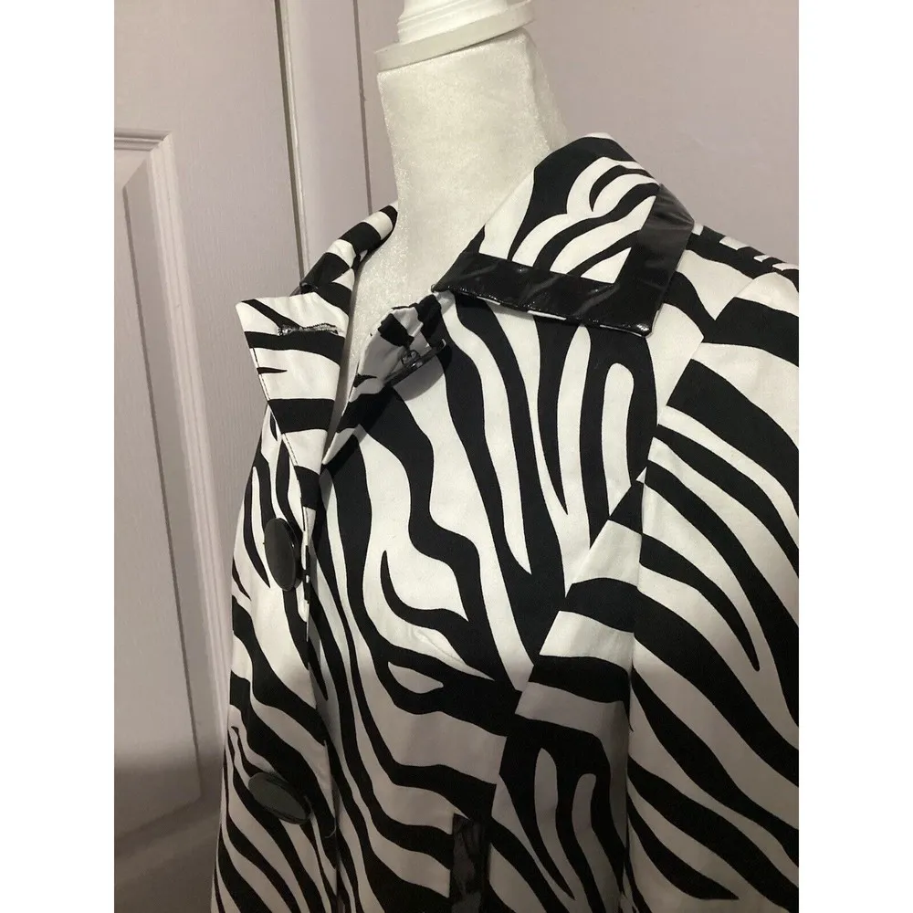 Sandro Sportswear Zebra Wide Sleeve Short Blazer Button Up - Image 3
