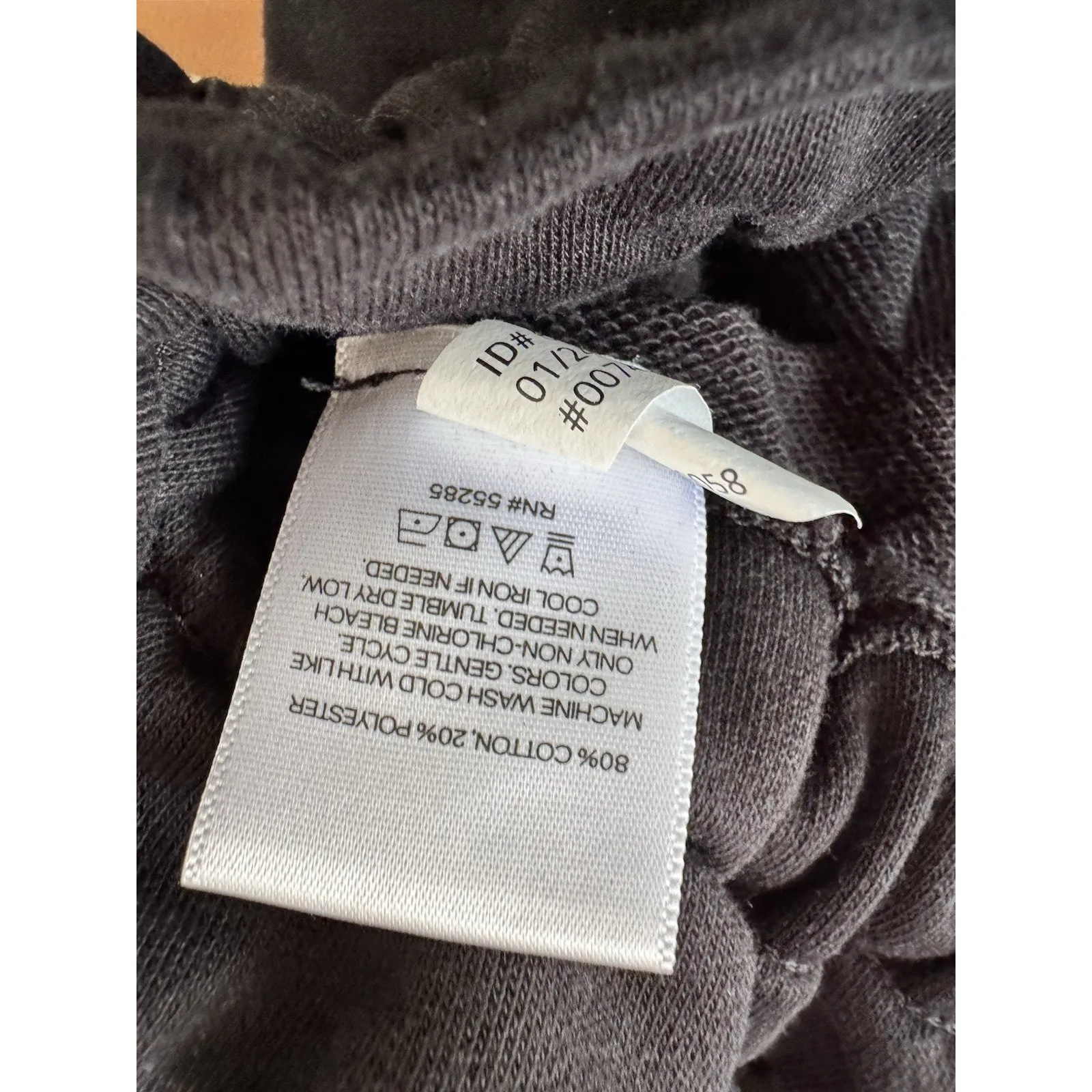 Express Black High Waisted Paperbag Wide Leg Black Knit Sweatpants Size Large - Image 8