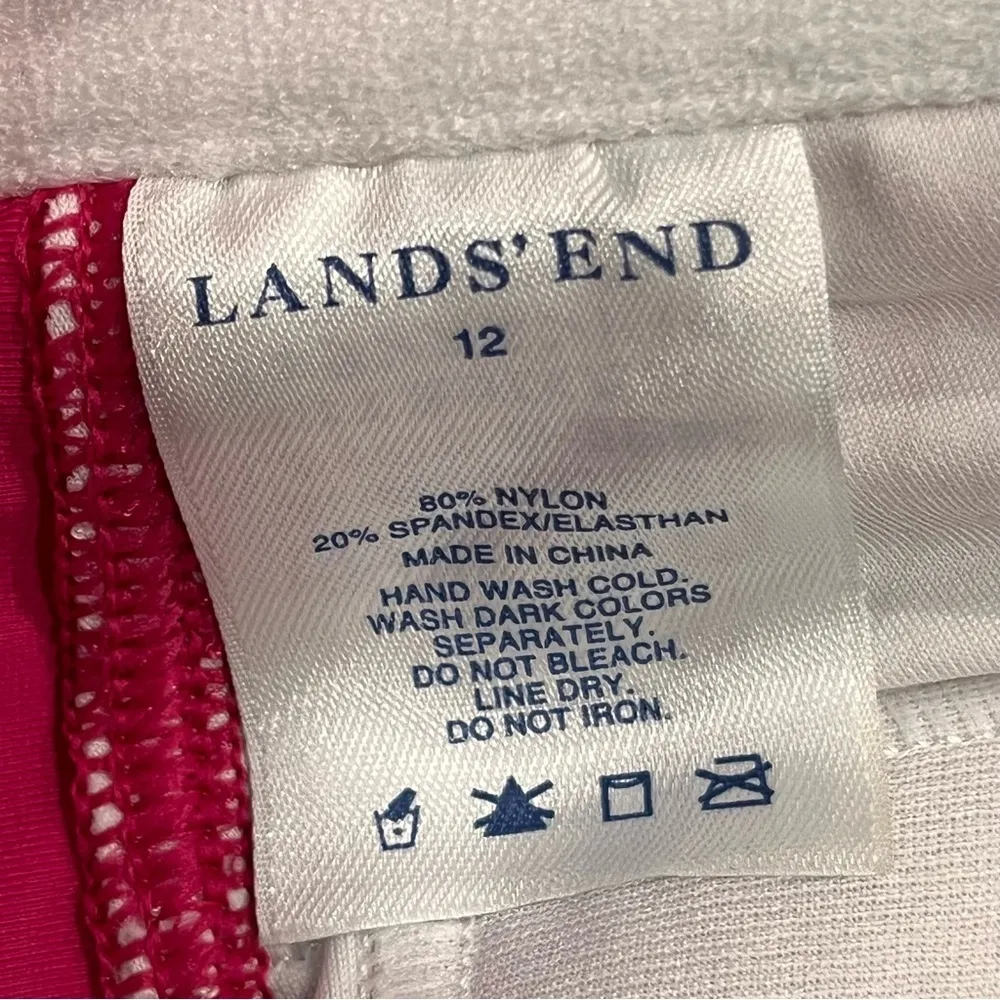 Lands’ End Pink Embroidered Halter Bikini Swim Top - Image 5