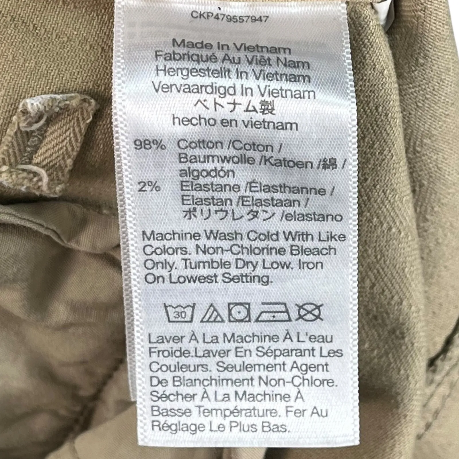 Madewell '90s Straight Utility Cargo Pants Khaki‎ Fair Trade Cotton Size 32 - Image 8