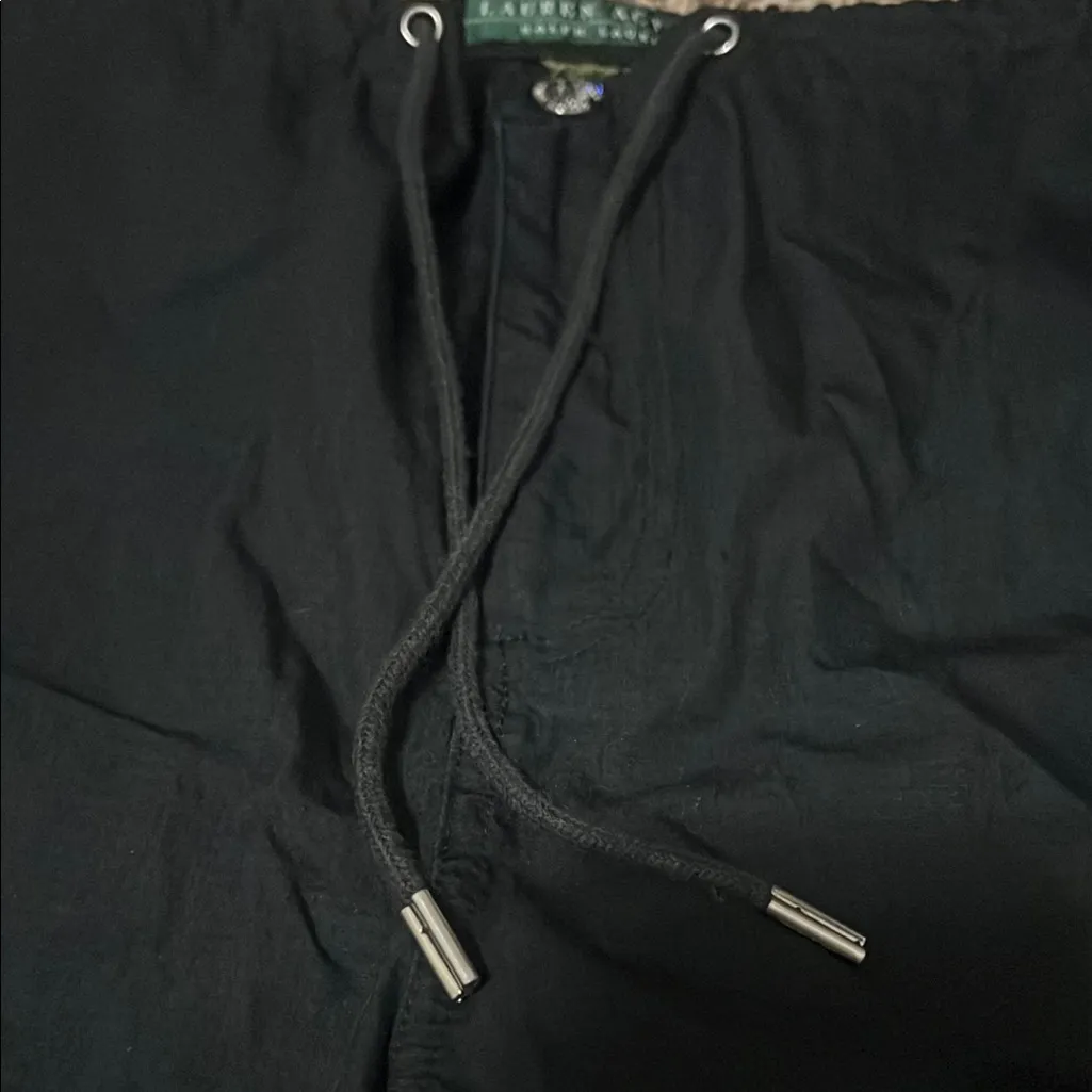 Lauren Active by Ralph Lauren Black Track Pants with Relaxed Fit - Image 3