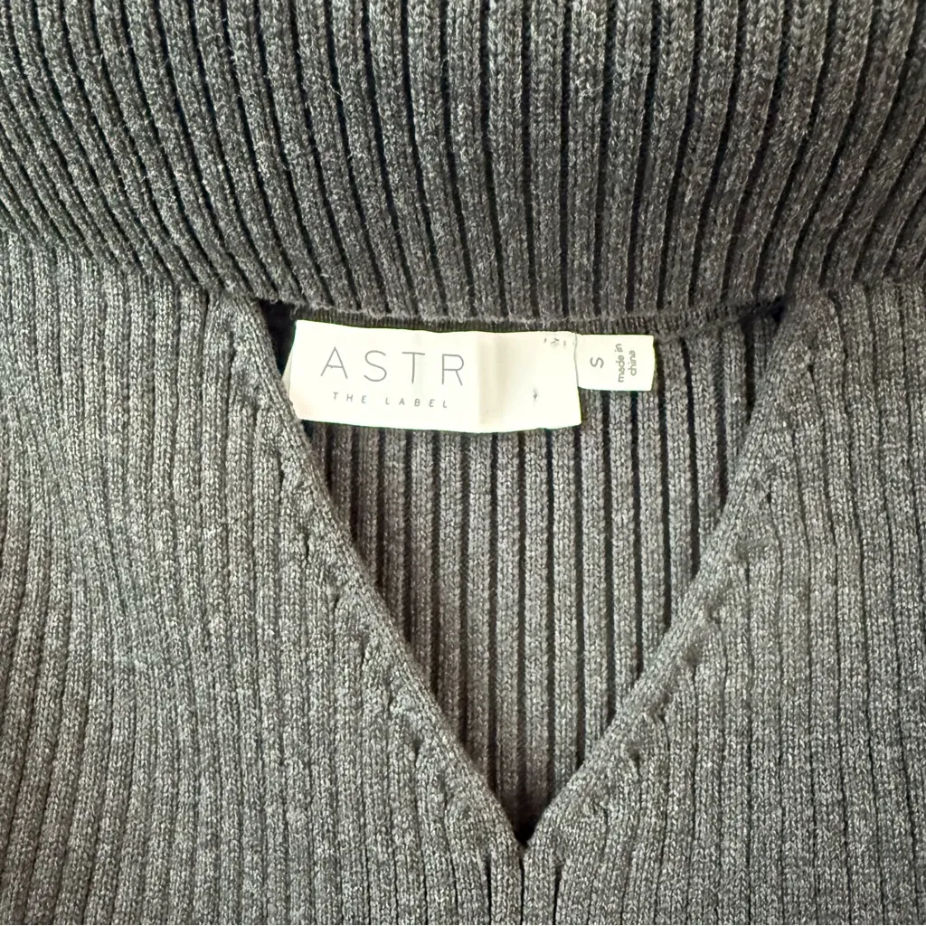 ASTR The Label Cut Out Off The Shoulder Sweater‎ Dress Charcoal S - Image 3