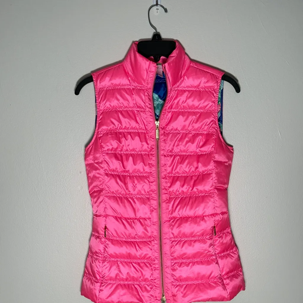 Pink Lilly Pulitzer Elena Puffer vest - Image 3