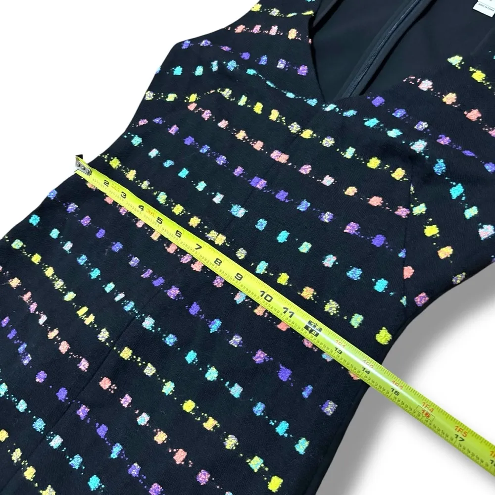 Diane Von Furstenberg DVF  Black Colorful Minetta Sheath Dress - Size 4 - Image 4