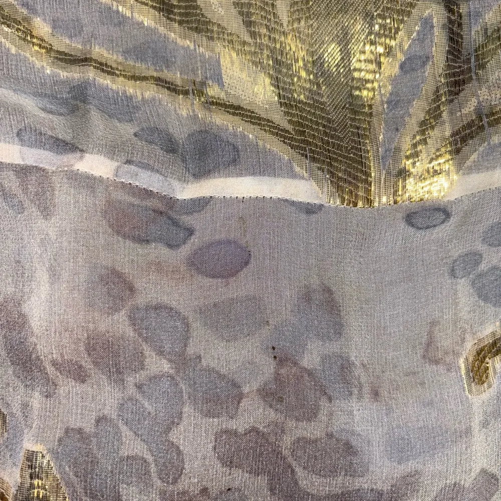 Vera wang lavender label silk boho coquette metallic floral evening dress xs 0 - Image 14