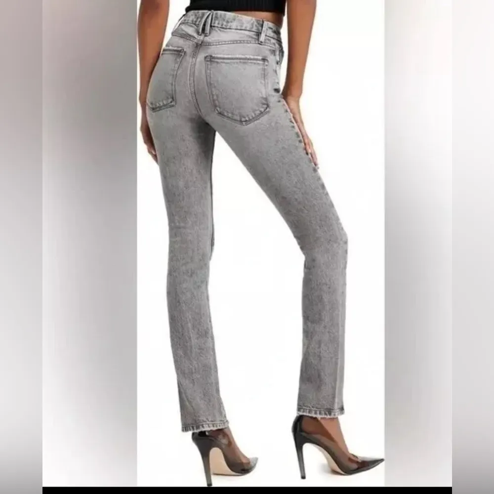 Women’s Grey Slim Strait Jean High Rise Slit 8/29 - Image 2
