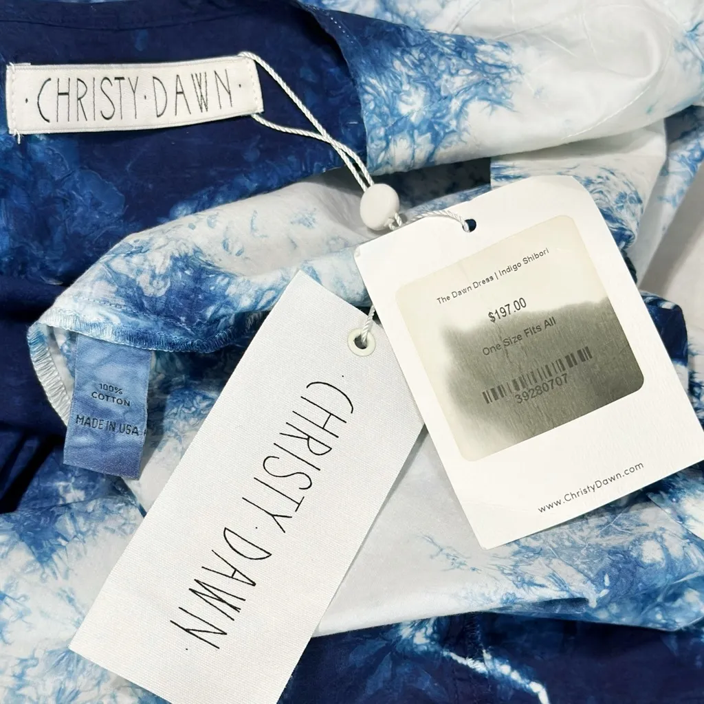 CHRISTY DAWN The Dawn Dress, Indigo Shibori, OS - Image 8