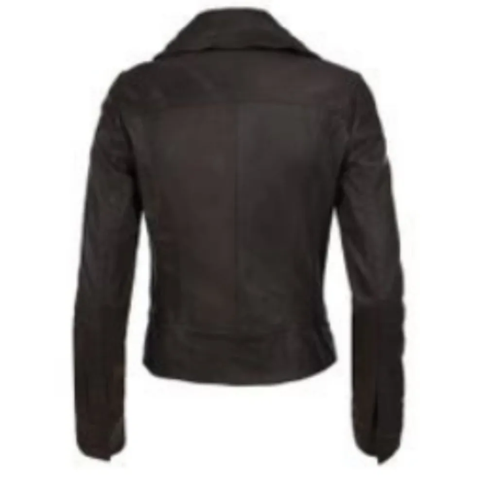 đź’•ALLSAINTSđź’• Belvedere Jacket ~ 100% Leather Moto Dark Brown Size US 4 - Image 10
