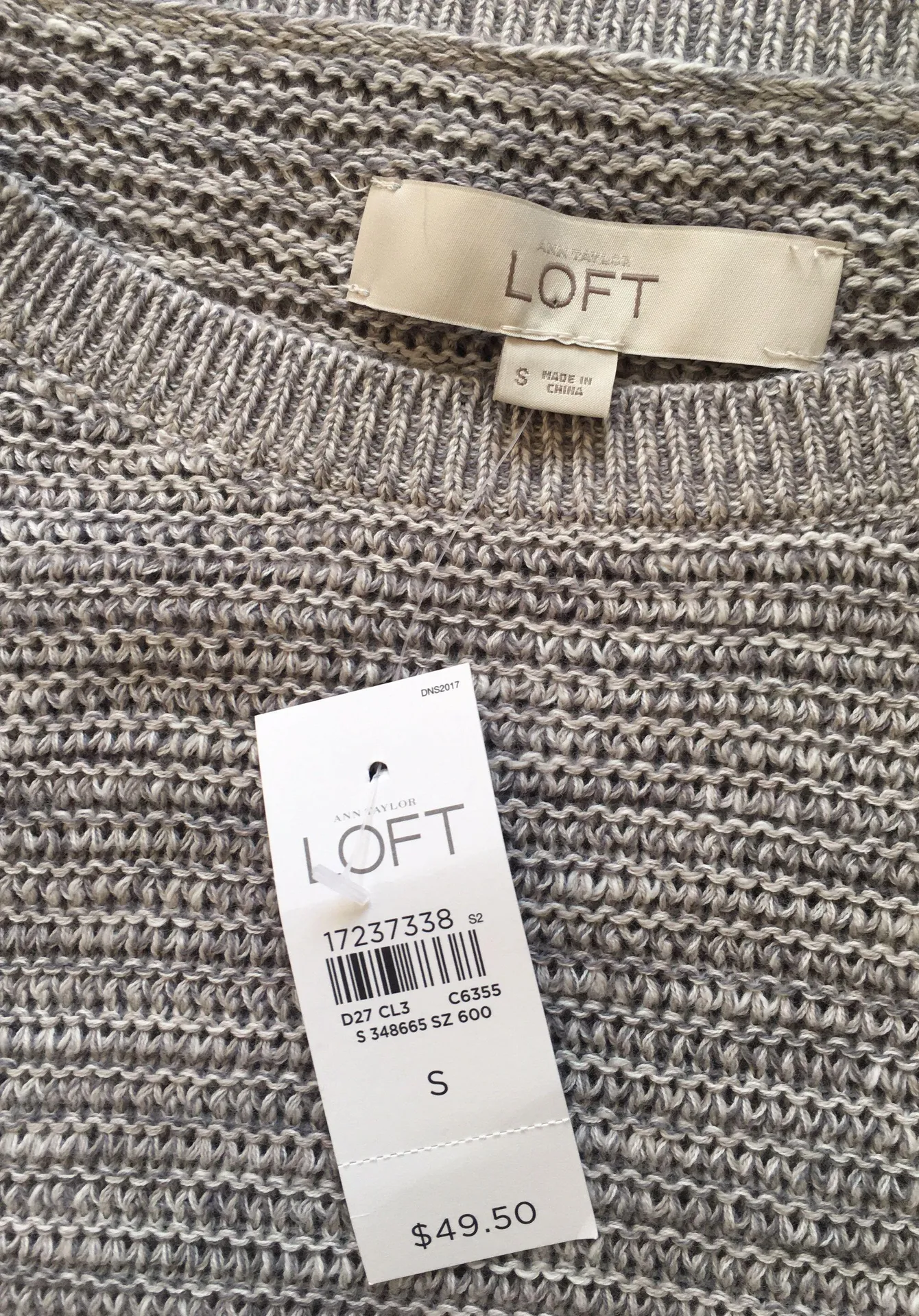 Marled Knit Grey Sweater NWT! - Image 10