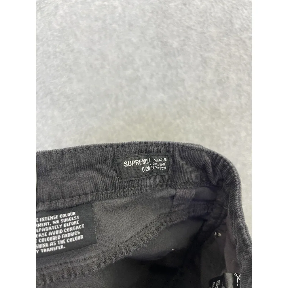 Buffalo David Bitton Women’s Pants Micro Corduroy Solid Gray Sz 6 Supreme Skinny - Image 5